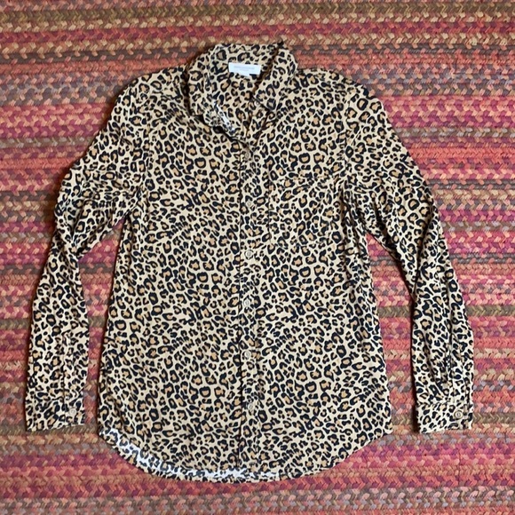 CHEETAH BUTTON UP LONG SLEEVE - Picture 1 of 3